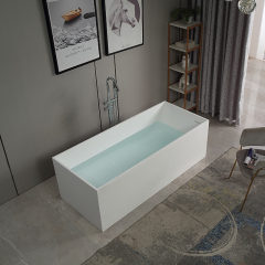 Factory Supply Quality Assurance Rectangle Freestanding Artificial Stone Bathtub XA-8872