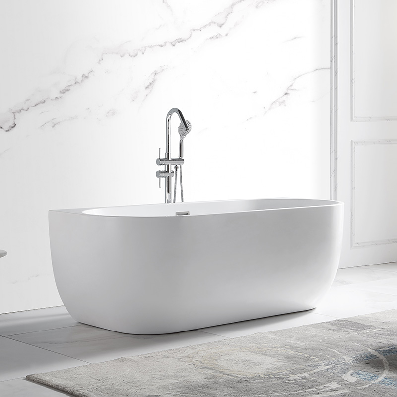 Exporteur Ovale freistehende Acrylbadewanne mit Wandrückwand TW-6651