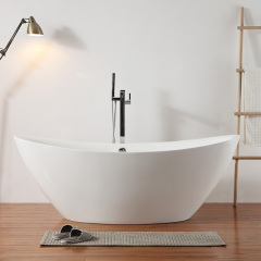Manufacturer Oval Ingot-Shaped Freestanding Acrylic Bathtub TW-6676