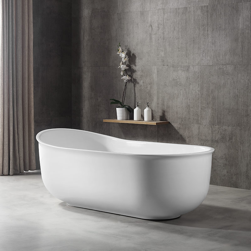 Beliebte Großhandelsdesigner-ovale freistehende Acrylbadewanne TW-6608