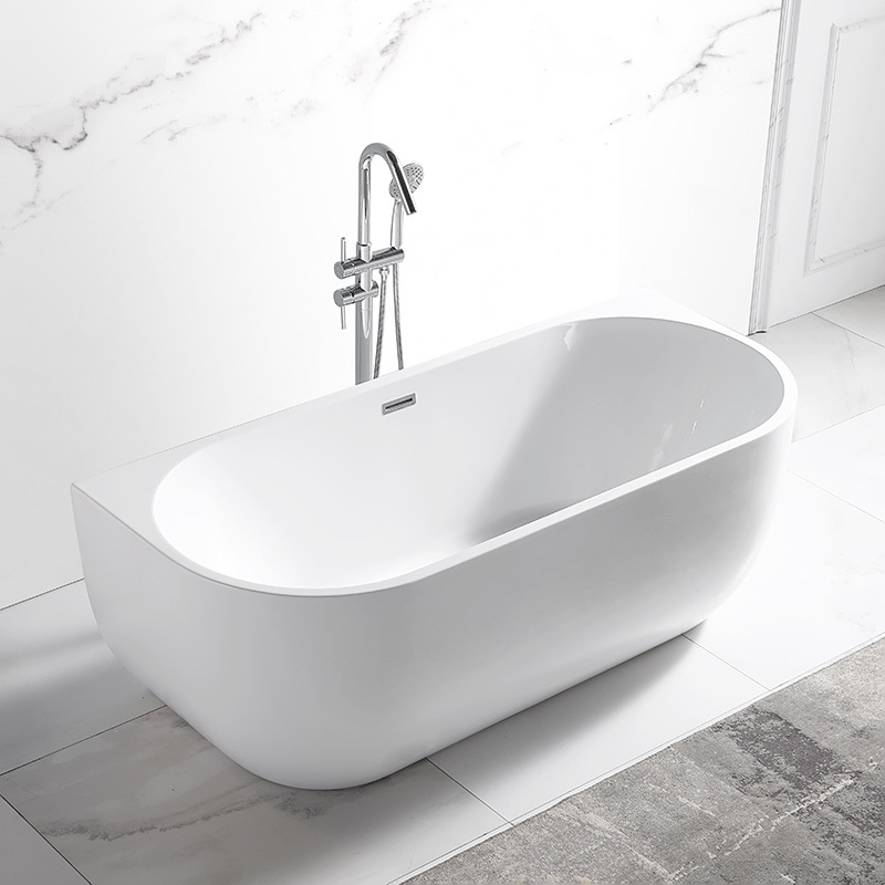 Exporteur Ovale freistehende Acrylbadewanne mit Wandrückwand TW-6651