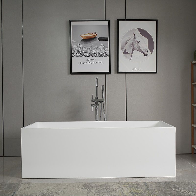 Factory Supply Quality Assurance Rectangle Freestanding Artificial Stone Bathtub XA-8872