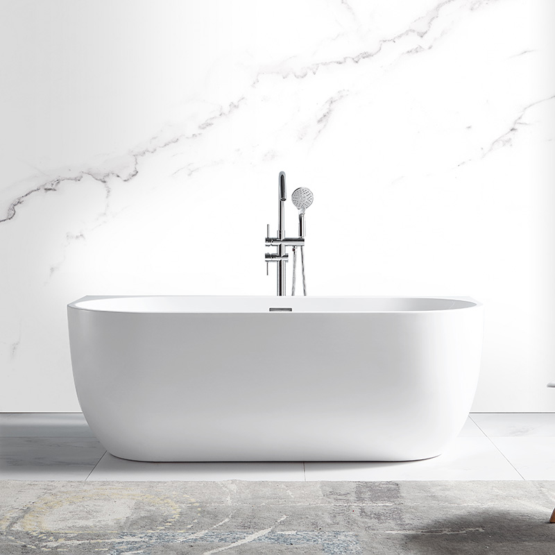 Exporteur Ovale freistehende Acrylbadewanne mit Wandrückwand TW-6651