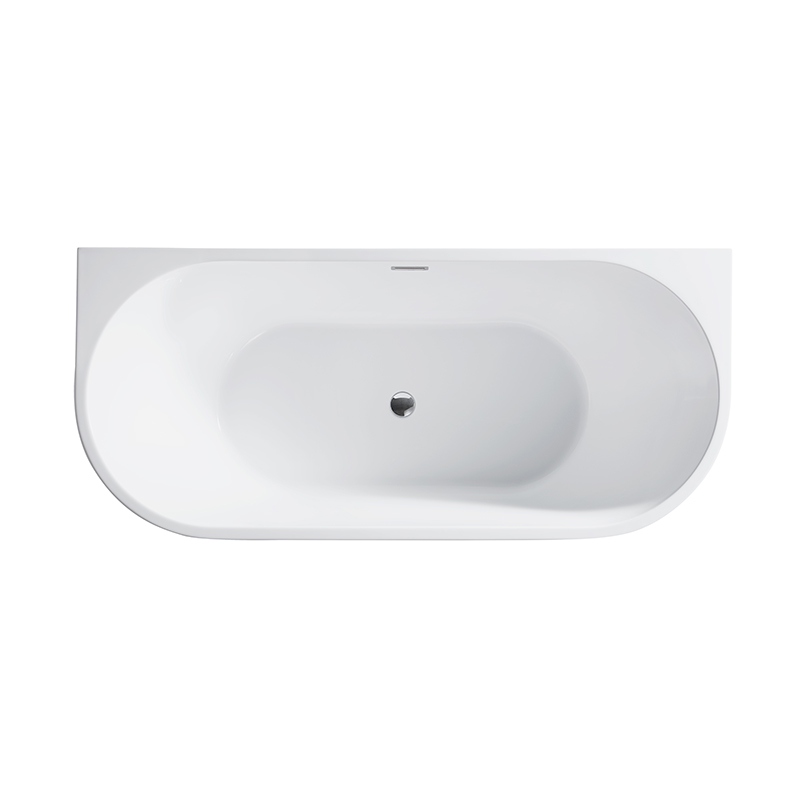 Exporteur Ovale freistehende Acrylbadewanne mit Wandrückwand TW-6651