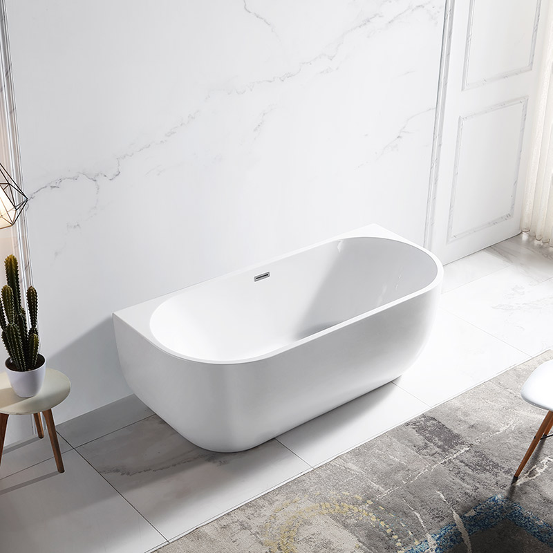 Exporteur Ovale freistehende Acrylbadewanne mit Wandrückwand TW-6651