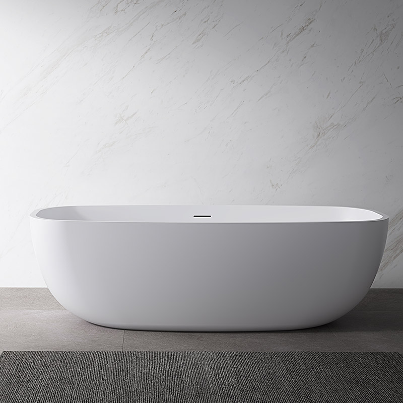 Factory Supply Quality Assurance Oval Freestanding Artificial Stone Bathtub XA-8802