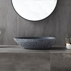 Factory Wholesale Above Counter Vessel Oval Wash Basin XA-A65G