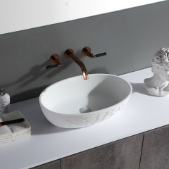 Popular Wholesale Designer Oval Above Counter Top Wash Basin XA-A86