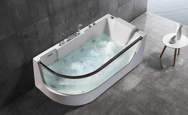 Corner Freestanding Whirlpool Massage Function Acrylic Bathtubs XA-036