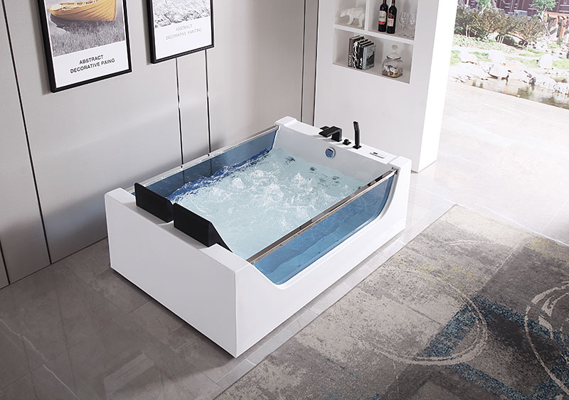 Freestanding 2 Person Whirlpool Massage Function Acrylic Bathtubs XA-010