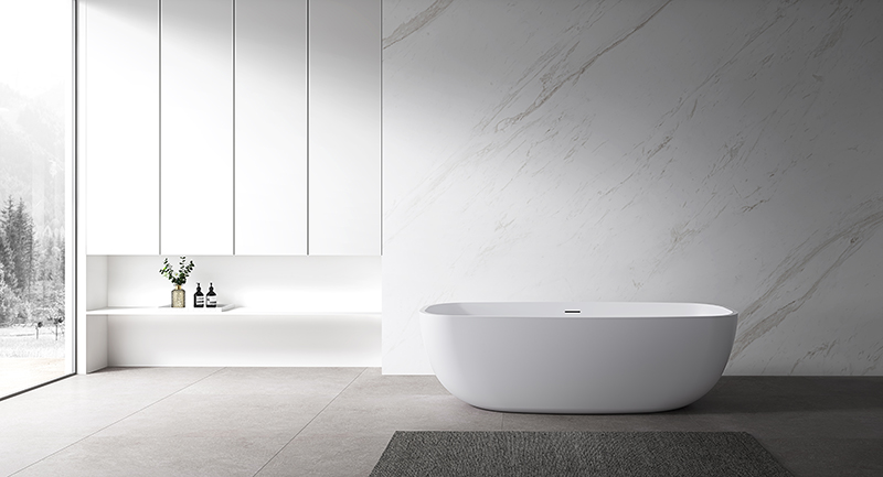 Oval Freestanding artificial stone bathtub XA-8802