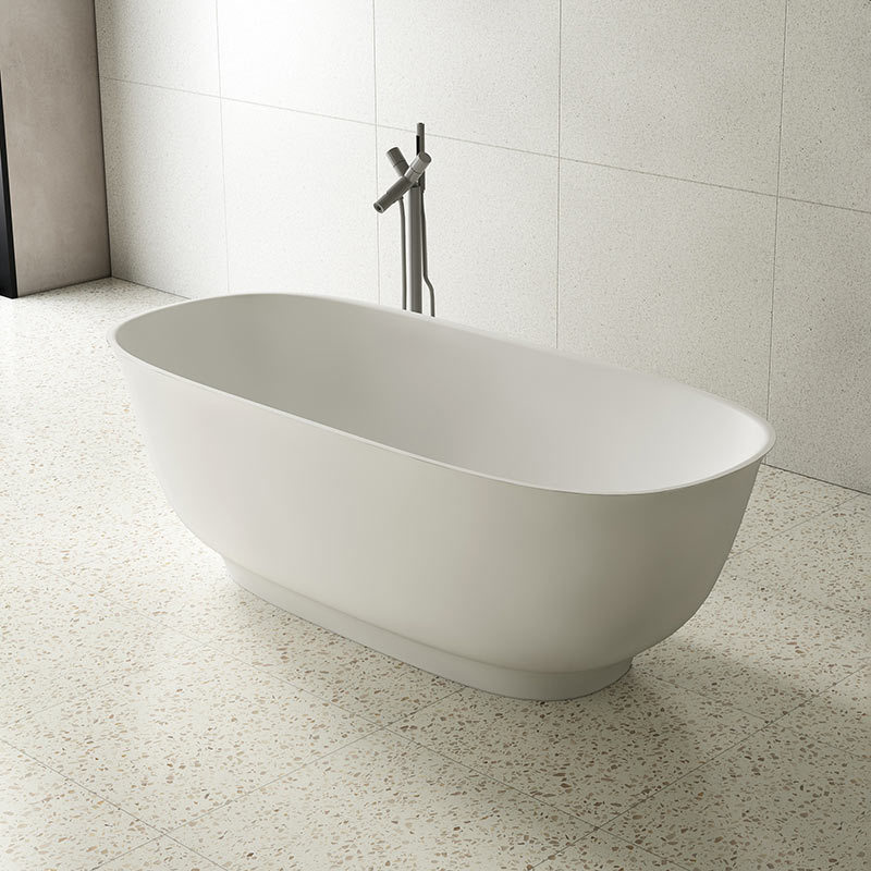 Hochwertige ovale freistehende Badewanne aus Kunststein mit einzigartigem Design im Großhandel XA-8823