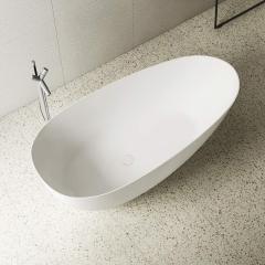 Qualitätssicherung im Werk, freistehende Badewanne aus künstlichem Polystein XA-8866