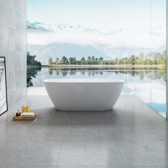 Hot Style Großhandel Ovale freistehende Badewanne mit fester Oberfläche XA-8508