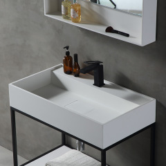 Wholesale Price Console Sink With Shelf Floating Bathroom Vanity With Mirror Cabinet TW-2017A