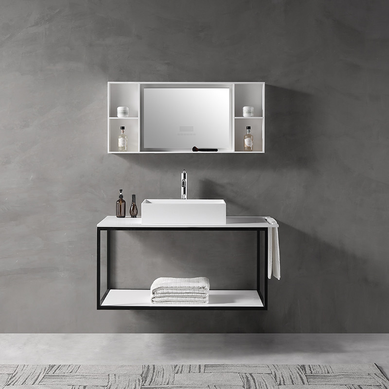 Konsole Waschbecken mit Regal Wandmontierter Badezimmerschrank TW-2013A