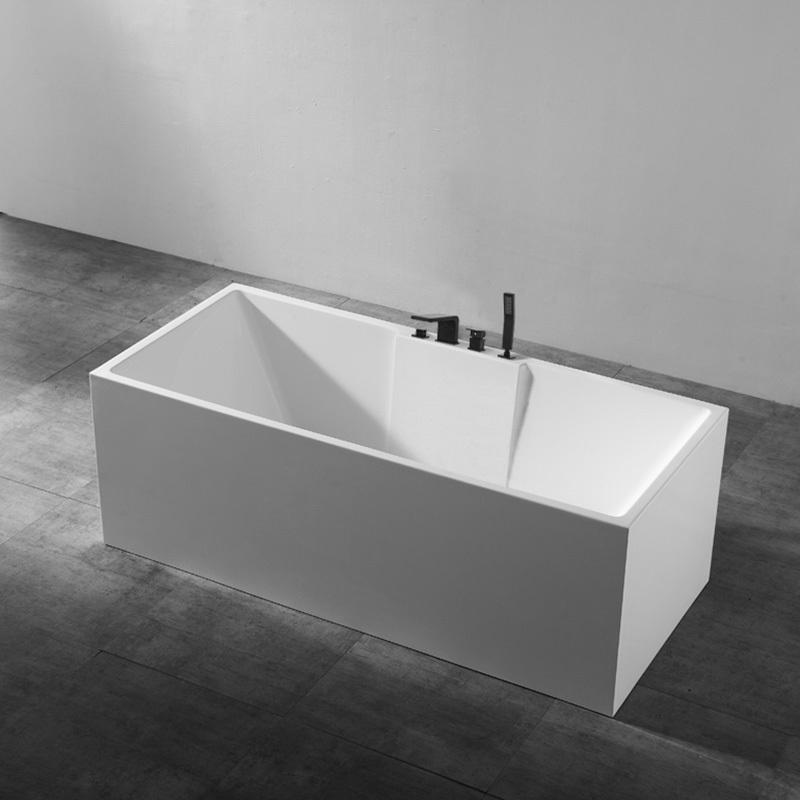 Werkseitige Qualitätssicherung, rechteckige freistehende Acrylbadewanne TW-6635