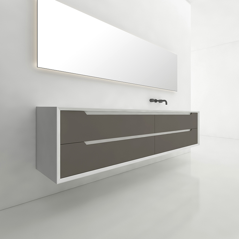 Exporter Single Under Counter Sink Floating Bathroom Vanity Cabinet TW-2803