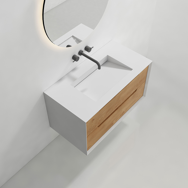Popular Wholesale Designer Single Under Counter Sink Floating Bathroom Vanity Cabinet TW-2801
