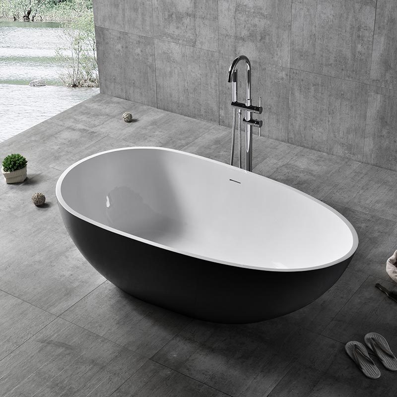 Lieferant Bunte ovale eiförmige freistehende Badewanne aus Kunststein XA-8806