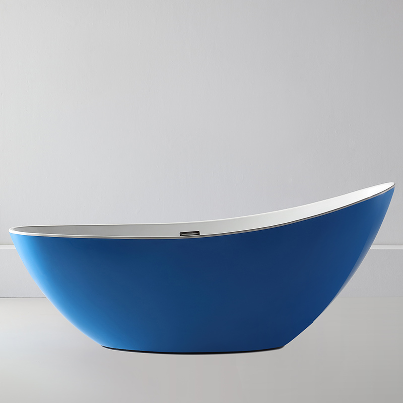 Quality Wholesale Unique Design Moon-Shaped Colorful Freestanding Acrylic Bathtub XA-118