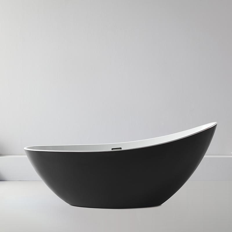 Qualitätsgroßhandel Einzigartiges Design Mondförmige bunte freistehende Acrylbadewanne XA-118