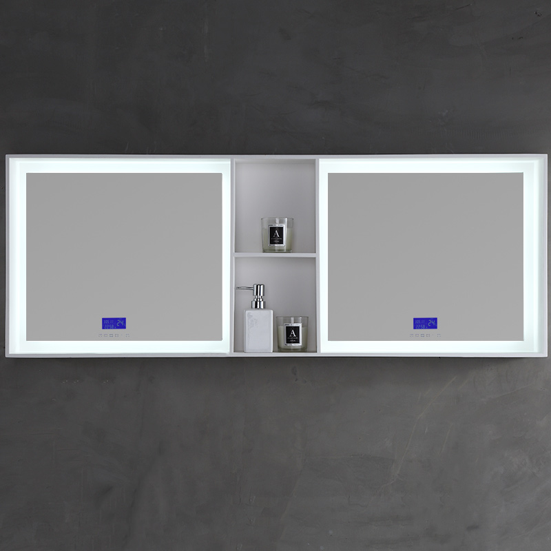 Wholesale Fashion Wall Mounted Bathroom Mirror With Shelf Cabinet XA-ML89