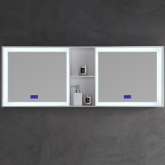 Großhandel Mode Wandmontierter Badezimmerspiegel mit Regalschrank XA-ML89