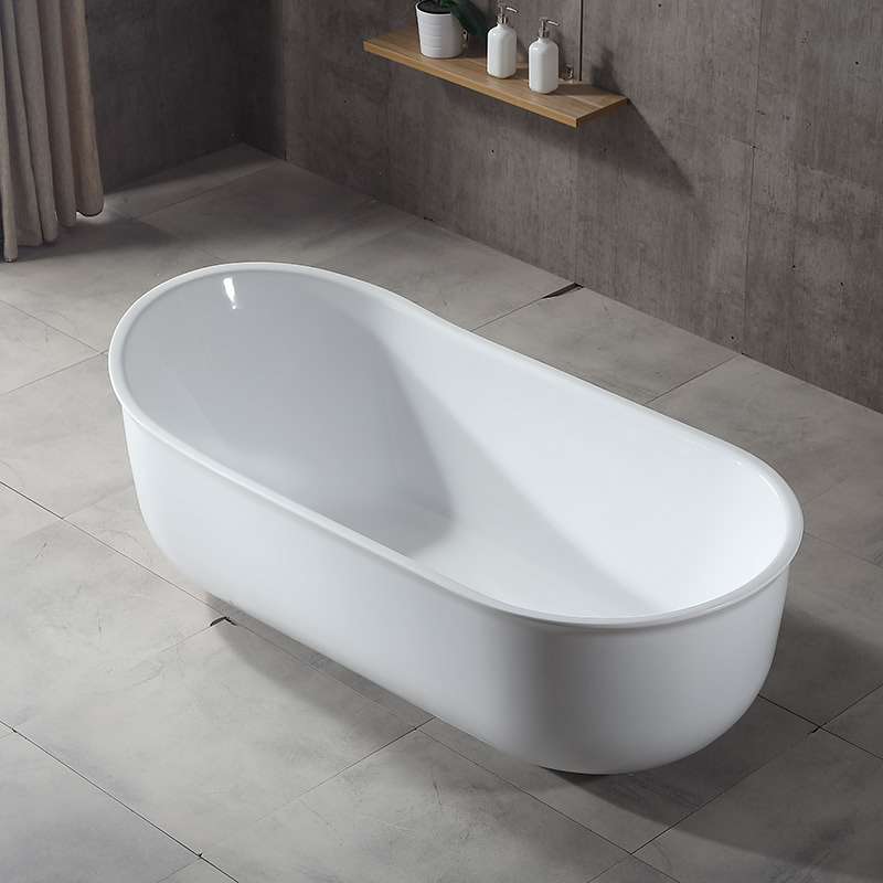 Beliebte Großhandelsdesigner-ovale freistehende Acrylbadewanne TW-6608