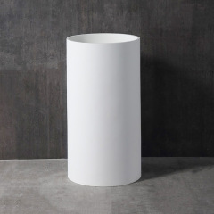 Factory Supply Quality Assurance Round Freestanding Pedestal Cylinder Bathroom Wash Basin Sink XA-Z12