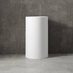 Supplier Round Cylinder Freestanding Artificial Stone Wash Hand Basin XA-Z08