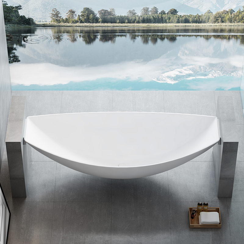 2021 Latest Patented Design Freestanding Acrylic Floating Hammock Bathtub TW-6699