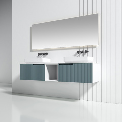 Wholesale Price Double Counter Top Sink Wall Mounted Bathroom Cabinet WBL-6015