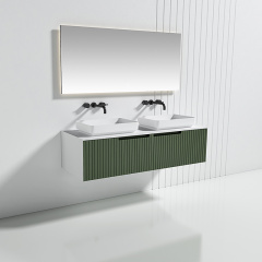 Wholesale Fashion Double Counter Top Sink Wall Mounted Bathroom Vanity WBL-6012