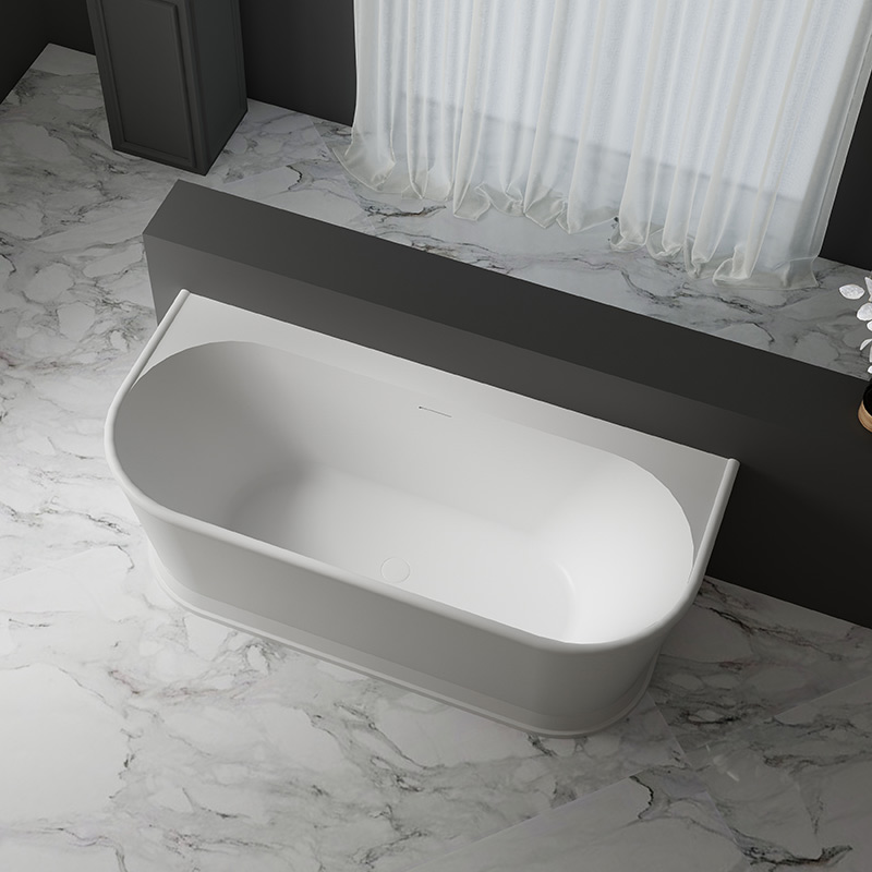 Back To Wall Freestanding Acrylic Bathtub TW-7797