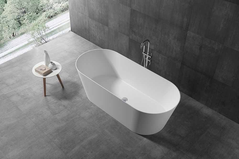 China Artificial Stone Bathtub Manufacturer - T&amp;W Freestanding Artificial Stone Bathtub XA-8861 Display