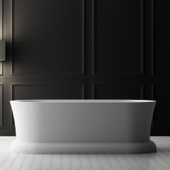 Exporteur Bestbewertete freistehende Acrylbadewanne im amerikanischen Stil mit Sockel TW-7991