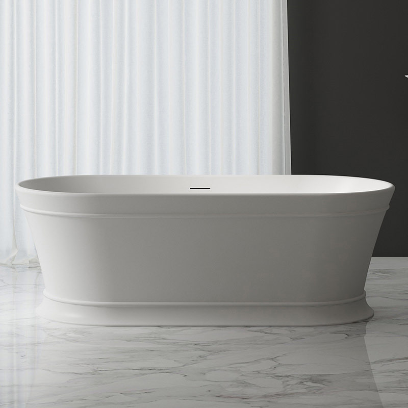 Großhandelsmode-High-End-amerikanische freistehende Acrylbadewanne mit ovalem Sockel TW-7796