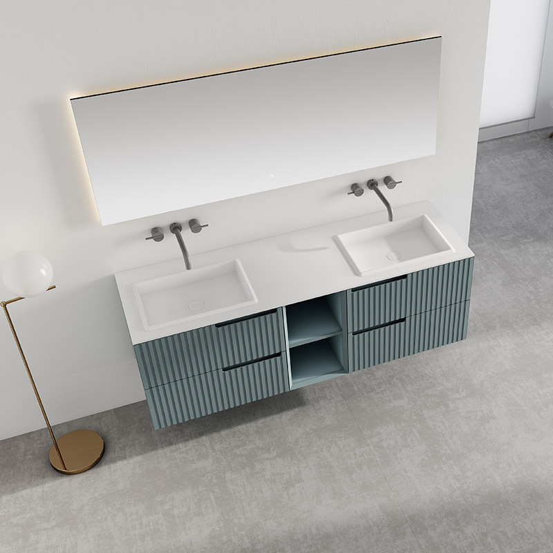 Beliebter Designer-Einzel-Badezimmerschrank zur Wandmontage unter der Theke im Großhandel WBL-6115