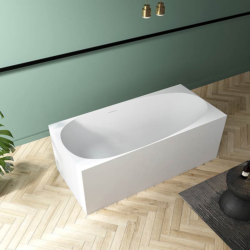 High End Rectangle Back To Wall Freestanding Acrylic Bathtub TW-7621