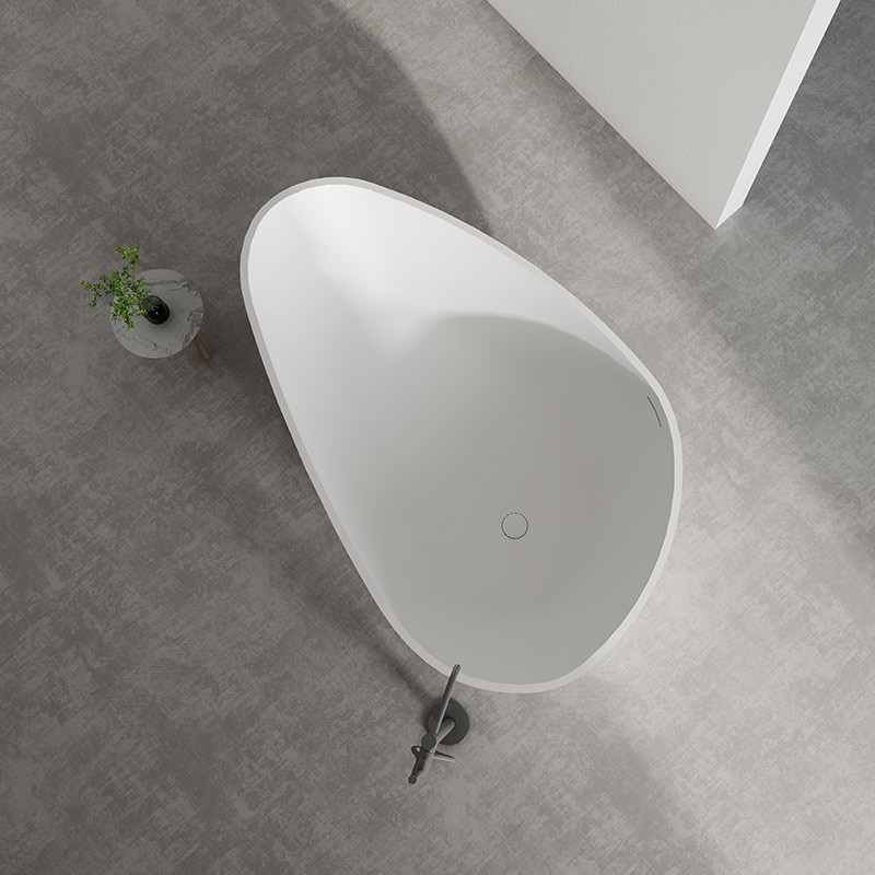 Lieferant Muschelförmige freistehende ODM-Badewanne aus Kunststein XA-8839