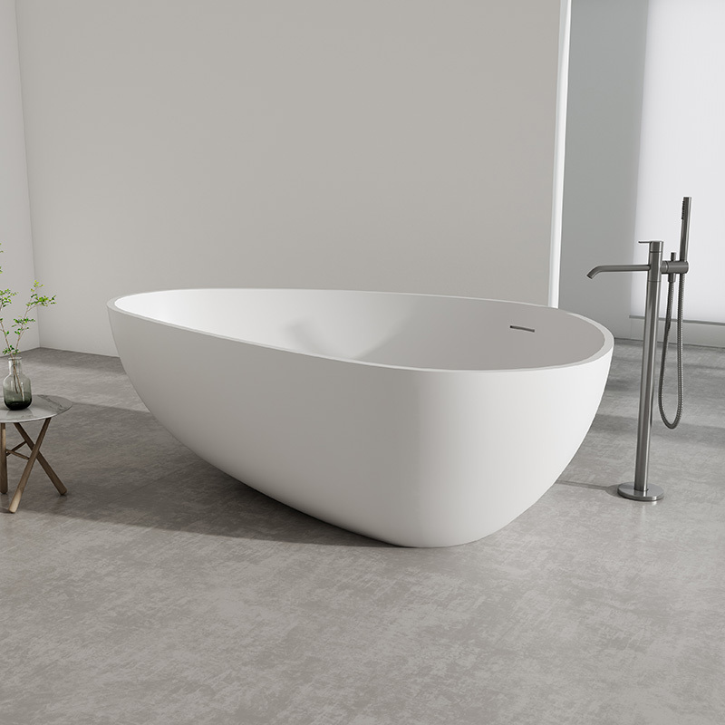 Lieferant Muschelförmige freistehende ODM-Badewanne aus Kunststein XA-8839