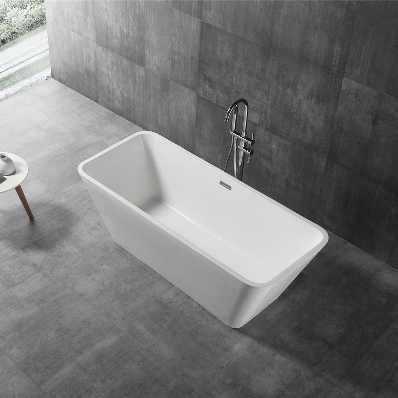 Popular Wholesale Designer Rectangle Freestanding Stone Resin Bathtub XA-8826