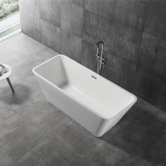 Popular Wholesale Designer Rectangle Freestanding Stone Resin Bathtub XA-8826