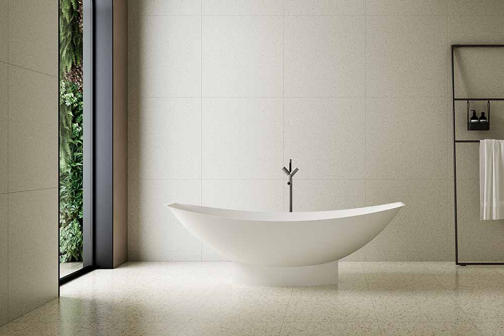 Hängematten-Badewannenlieferant - Neuestes Design Freistehende Solid Surface Hängematten-Badewanne TW-8991