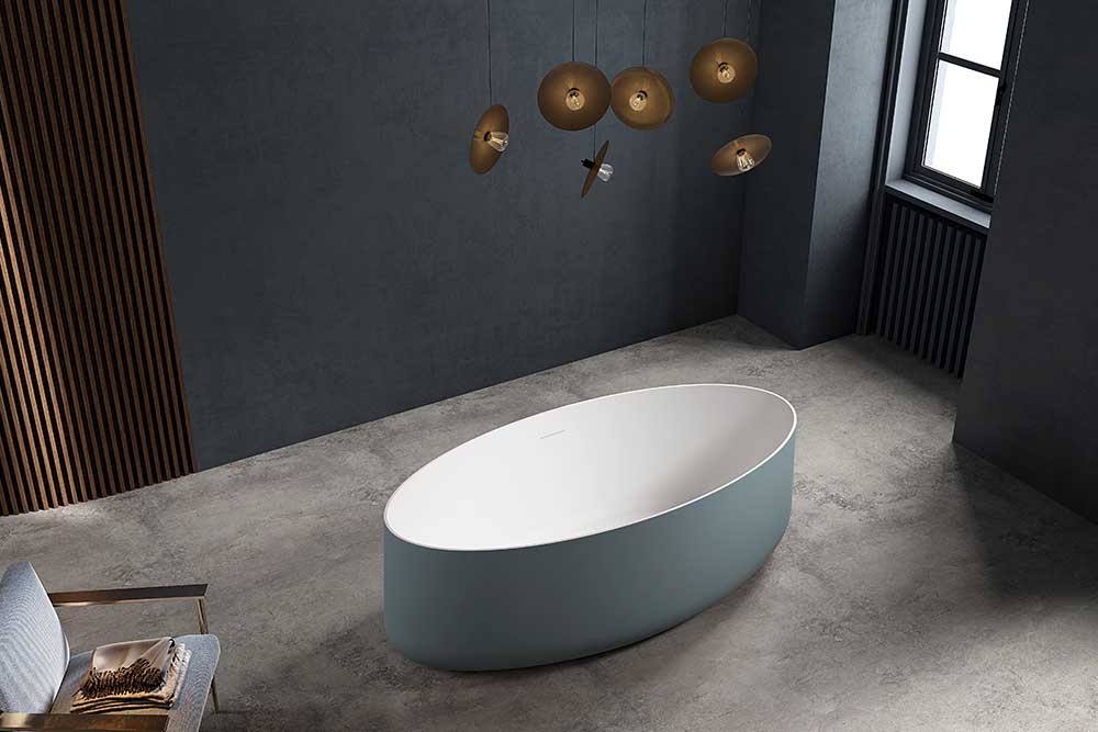 China Freistehende Badewannenfabrik - Ovale neue freistehende Acrylbadewanne TW-7693 Display