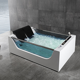 Freestanding 2 Person Whirlpool Massage Function Acrylic Bathtubs XA-010