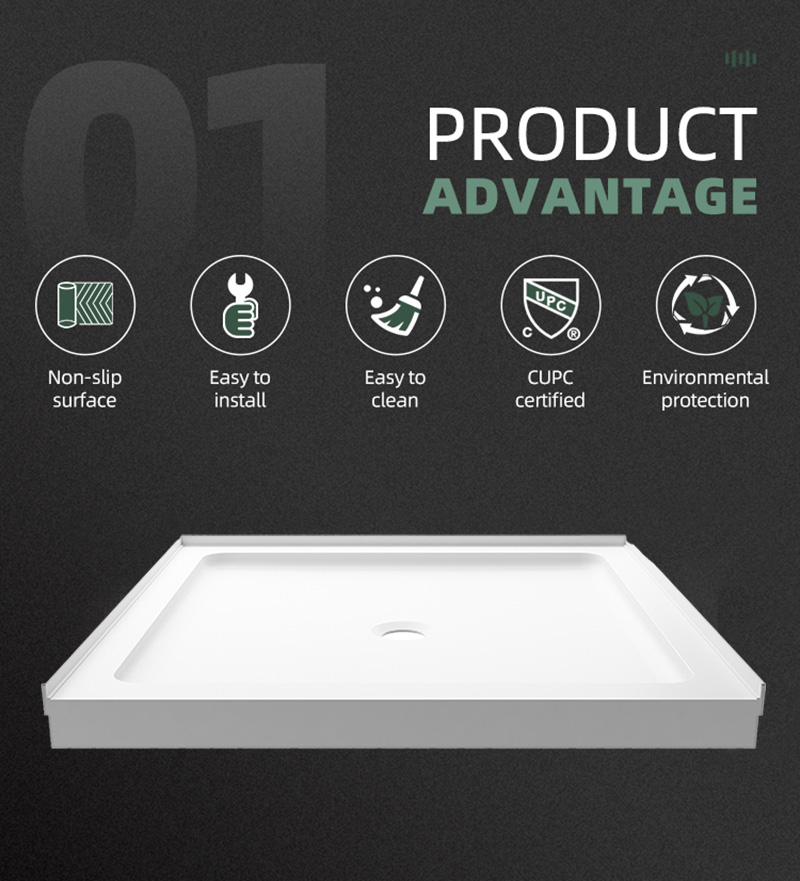 T&W Acrylic Shower Tray Details