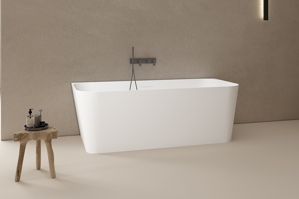 Acrylic Bathtubs Exporter - Back To Wall Freestanding Acrylic Bathtub XA-7622 Display