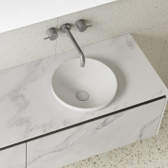 Factory Wholesale Oval Above Counter Top Solid Surface Wash Hand Basin TW-A103